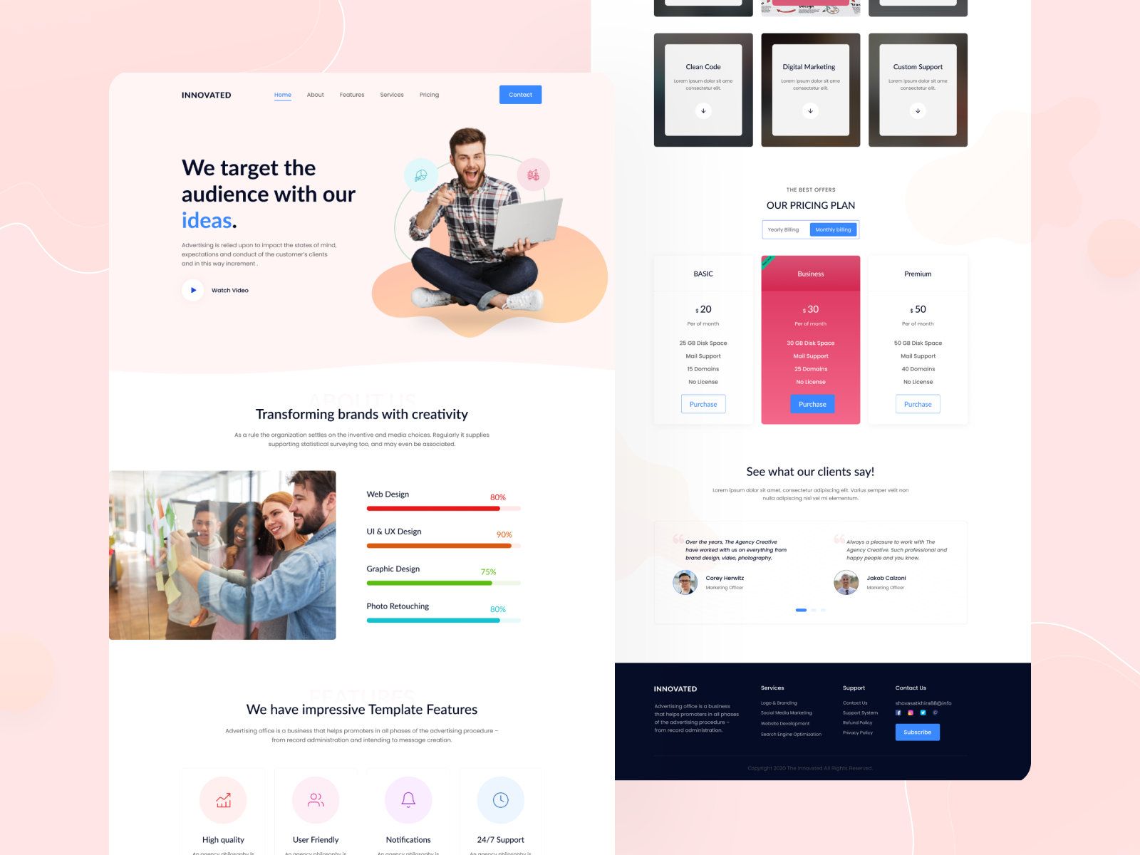 Creative Agency Landing Page by Mostafijur Rahman on Dribbble