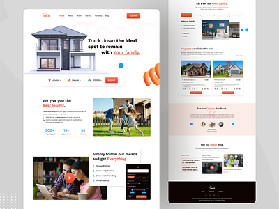 Real Estate Landing Page UI Design