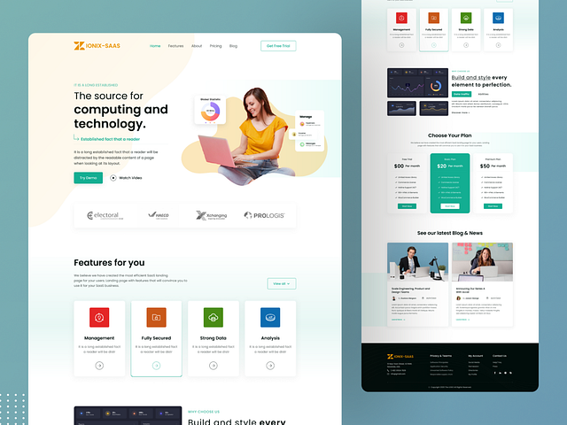 Saas Landing Page - Website Design by Towshif Mahir 🔥 for ITO Team on ...