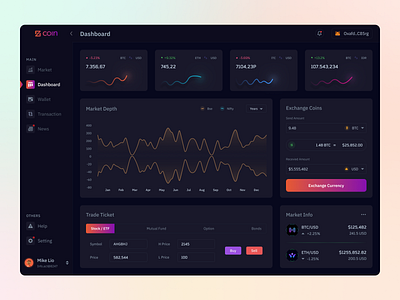 Blockchain Dark Dashboard Design. blockchain blockchain dashboard crypto dashboard crypto landing page crypto wallet cryptocurrency dark dashboard dashboard dashboard design dashboard ui graphic design homepage landing page marketplace nft dashboard uiux web application web design website website dashbaord