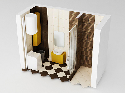 Bathroom 3d model 3d model 3d studio max industrial design vray