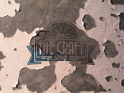 The Craft Shop logo rusted shop texture vintage wall