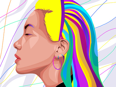 Hues are love. akshay sabu illustration art artofi artofi illustration design graphic design illustration potrait