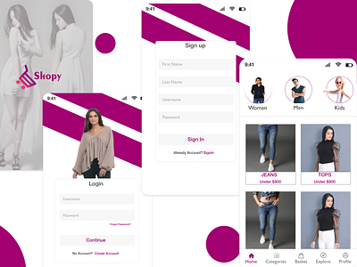 E-Commerce App Design