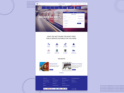 Redesign IRCTC @irctc @website dribbble ui