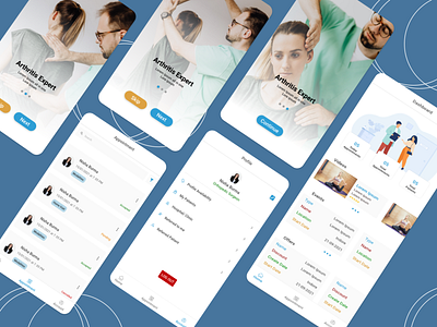 Arthritis Application app design dribbble ui