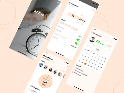 Alarm Clock App app dribbble ui