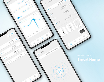 Abr Hamin - Smart home mobile app control design mobile mobile app smart smart home technology ui ux design