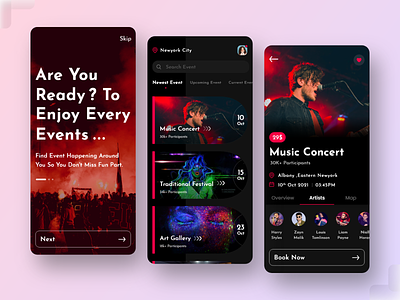 Event App UI Design Concept