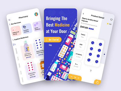 Online Pharmacy App | Medicine💊 Delivery Mobile App UI Design