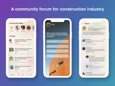 A construction community forum