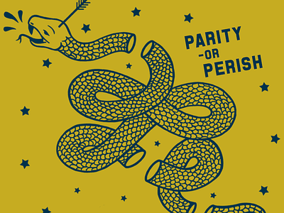 Parity or Perish americana civil rights equality illustration lgbtq snake stars vector