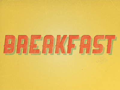 Breakfast cafe diner grunge identity ranger retro texture typography vintage