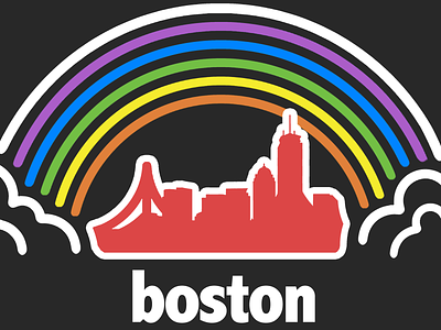 Boston Pride bisexual boston gay gay pride graphic design intersex lesbian lgbtqia logo love wins massachusetts pride queer questioning rainbow transgender