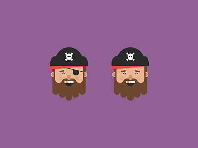 Pirates! characters flat design freelancer hat illustration pirate