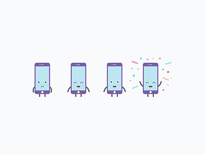 Hobby Health Illustrations celebrate characters emojis emotions phone phone character
