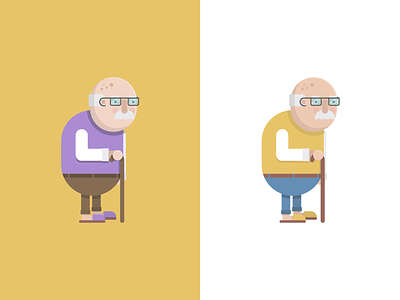 Granda Character character character design character development elderly flat design illustrator old character person