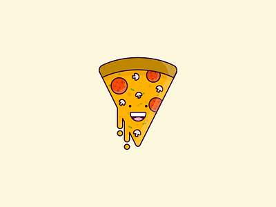 Pizza 🍕 character character design characters design designer flat design happy illustration illustrator nationalpizzaday pizza vector