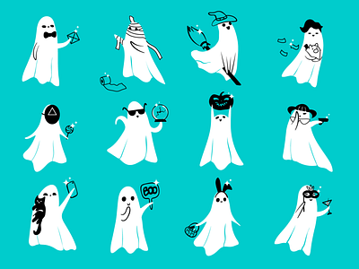 Halloween ghosts 2021 boo cat costumes design ghosts halloween illustration mask party squid game the character vector