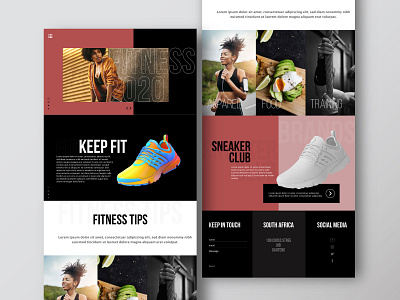 Fitness Club Website Design branding design layoutdesign ux website concept website design