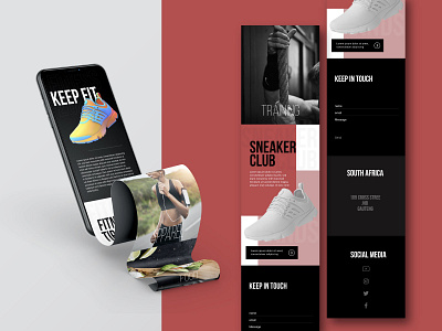 Fitness Web Mobi design flat layoutdesign typography ux website