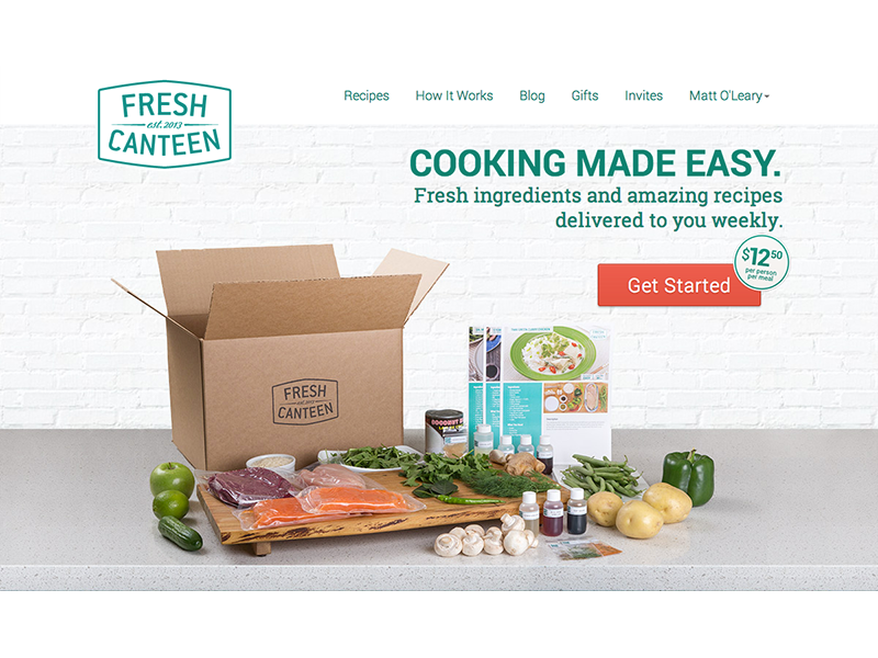 Fresh Canteen Landing Page by Matt O'Leary on Dribbble