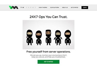 VM Farms Landing Page