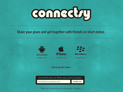 Connectsy Landing Page
