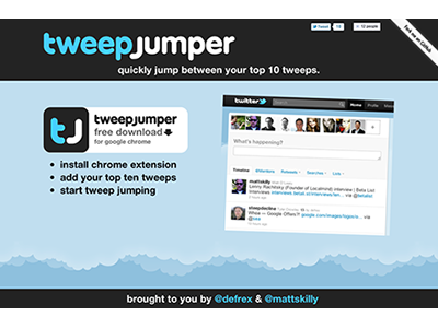 Tweepjumper Landing Page landing landing page page