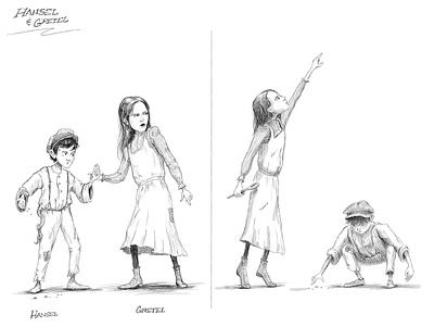 WIP - Hansel & Gretel character childrens story digital illustration illustration