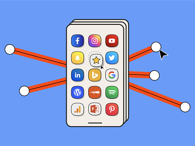 Ajouter le raccourci d'un site web sur votre smartphone app astuce branding colorful design design app icon illustration tips ui ux vector