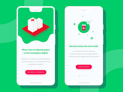 Spondy+ Health App app design graphism health program spondy ui ux