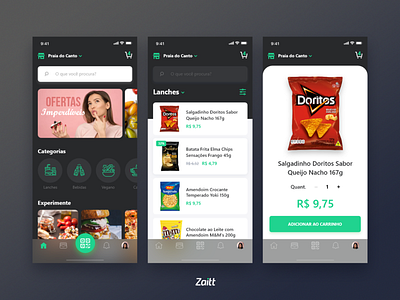 Zaitt - App Redesign app dark e shop interface redesign shop store ui ux zaitt