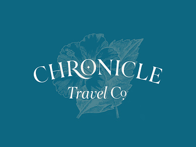 Chronicle Travel Co. branding floral logo ocean sea travel travel agent travel planner vacation