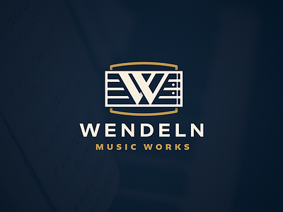 Wendeln Music Works logo logo mark music music staff w
