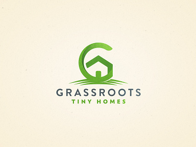 Grassroots Tiny Homes g grassroots green home house logo logo mark negative space tiny homes