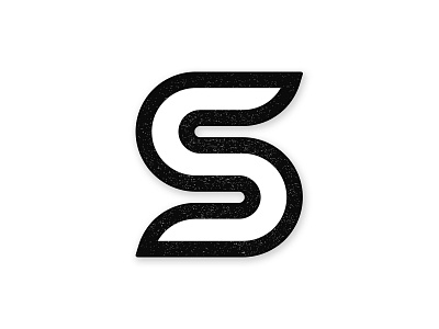 S black curves letter logo mark monoweight s