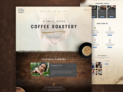 Coffee Shop Website coffee coffee shop homepage texture ui web design website