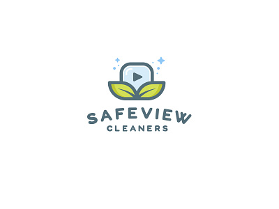 SafeView Cleaners branding cleaning service design icon illustration logo logo mark vector