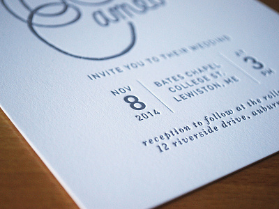 Hand Lettered Invitations design hand lettering invitations letterpress print stamp wedding