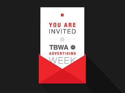 Advertising Week Invite advertising illustration invitation new york typography