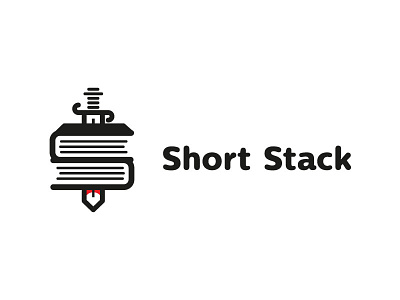 Short Stack - More than a pancake black books red rounded text sword