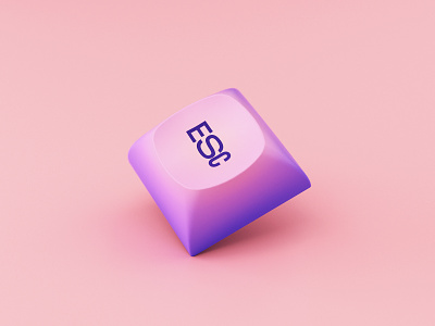 Custom Keycap 3d c4d cinema4d design gradient keyboard keycap lighting materials physical product redshift render shader type typography variable width