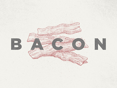 BACON bacon drawing handmade illustration ink meat nji media pork stamp