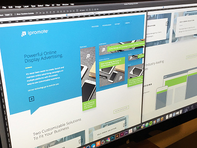 iPromote Homepage WIP ads focus lab grid hero homepage mockup site