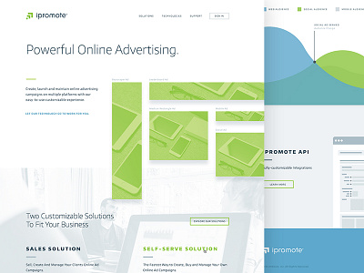 ipromote Homepage Iteration ads focus lab grid hero homepage mockup site