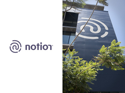 Notion branding focus lab logo logomark logotype signage