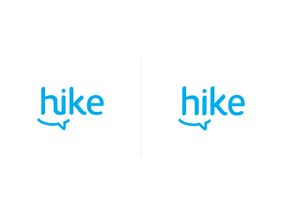 Hike vs Hike brand branding bubble chat focus lab logo logomark logotype smile