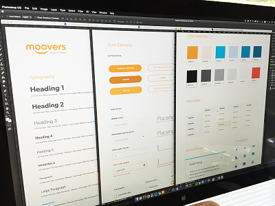 Moovers UI Kit button color focus lab form icons table typography ui