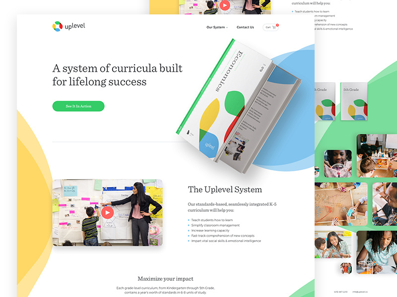 Upleveling book video mockup cards typography website focus lab